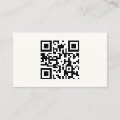 watercolor Creamy Floral Eucalyptus Details QRcode エンクロージャーカード (裏面)