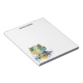 Watercolor Crocodile Sophisticated Notepad ノートパッド (アングル)