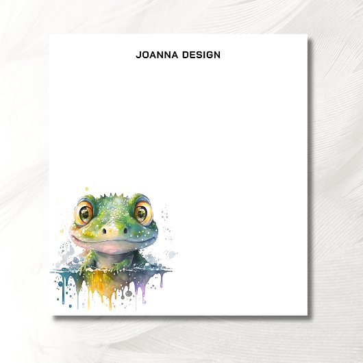 Watercolor Crocodile Sophisticated Notepad ノートパッド