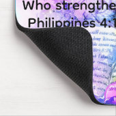 Watercolor cross bible verse Christian  マウスパッド (コーナー)