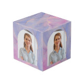 Watercolor Custom Name Monogram フォトキューブ (裏面アングル)