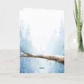 Watercolor Cute Owls Whimsical Christmas Folded カード (裏面)