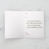 Watercolor Cute Owls Whimsical Christmas Folded カード (内部)