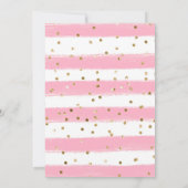 Watercolor Cute Pink Jungle Hippo Baby Shower 招待状 (裏面)