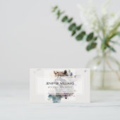 Watercolor Cute Raccoon Spring Flowers 名刺 (スタンド正面)