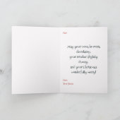 Watercolor Cute Whimsical Merry Christmas Folded カード (内部)