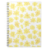 Watercolor Daffodil Ditzy Floral Patterned ノートブック (正面)