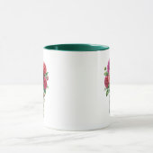 Watercolor Dahlia Mason Jar Green Accent Mug マグカップ (中央)