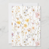 Watercolor Dainy Flowers Wedding Invitation 招待状 (裏面)