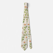 Watercolor Daisies Pattern ネクタイ (正面)