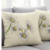 Watercolor Daisy Boho Family Christmas Gift 枕カバー