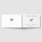 Watercolor Daisy Elegant Floral Wedding ゲストブック (全面)