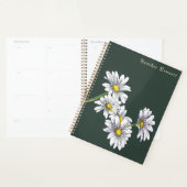 Watercolor Daisy Floral Boho Christmas Gift プランナー手帳 (ディスプレー)