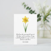 WATERCOLOR DECEMBER NARCISUSS BIRTH FLOWER  ポストカード (スタンド正面)