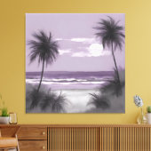 Watercolor deep purple sunset AI art  キャンバスプリント (インサイチュ (リビング))