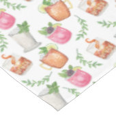 Watercolor Derby Day Mint Julep Drinks テーブルクロス (アングル)