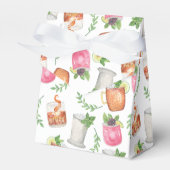 Watercolor Derby Day Mint Julep Drinks フェイバーボックス (正面サイド)