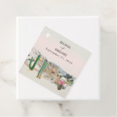Watercolor Desert Cactus Boho Wedding フェイバータグ (インサイチュ)