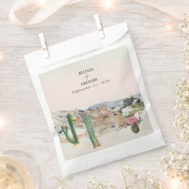 Watercolor Desert Cactus Boho Wedding フェイバーバッグ