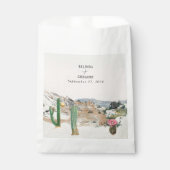 Watercolor Desert Cactus Boho Wedding フェイバーバッグ (正面)