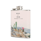 Watercolor Desert Cactus Boho Wedding フラスク (左)