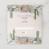Watercolor Desert Cactus Boho Wedding プレイスカード (外部開封)