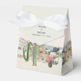 Watercolor Desert Cactus Boho Wedding Favor フェイバーボックス