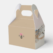 Watercolor Desert Cactus Boho Wedding Favor フェイバーボックス (裏面サイド)