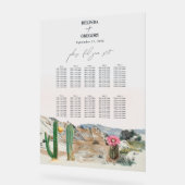 Watercolor Desert Cactus Wedding Seating Chart アクリルサイン (傾斜)