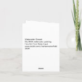 Watercolor Desert note card   カード (裏面)