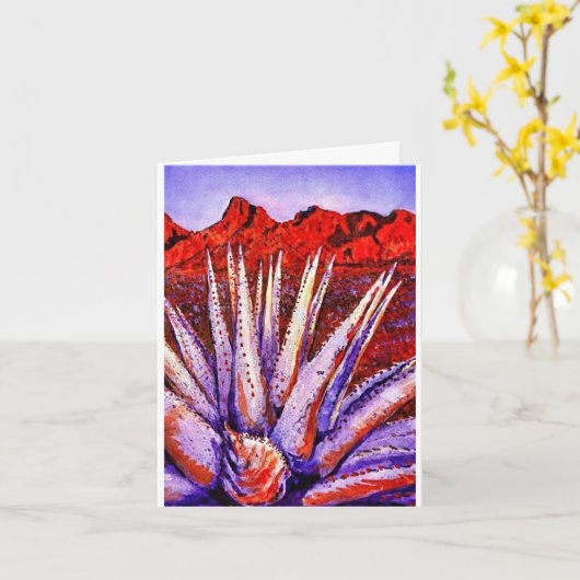 Watercolor Desert note card   カード (黄色い花)