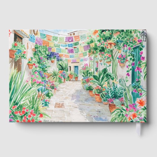 Watercolor Destination | Mexico Villa Wedding ゲストブック (裏面)