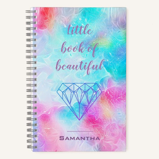 Watercolor Diamond Book of Beautiful Positivity ノートブック (正面)