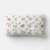 ​Watercolor Dino Art Throw Pillow ランバークッション (正面)