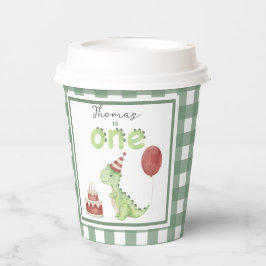Watercolor Dinosaur 1st birthday 紙コップ
