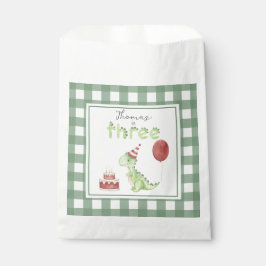 Watercolor Dinosaur 3rd birthday フェイバーバッグ