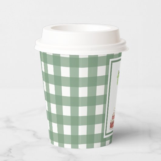 Watercolor Dinosaur 3rd birthday 紙コップ (右)