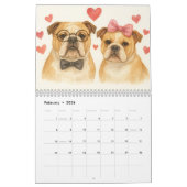 Watercolor Dog Calendar カレンダー (2月 2026)