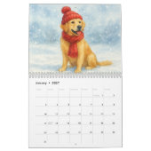 Watercolor Dog Calendar カレンダー (1月 2027)