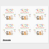 Watercolor Dog First Birthday Party  ラウンドシール (シート)