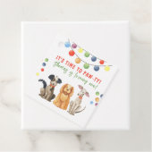 Watercolor Dog First Birthday Paw-ty フェイバータグ (インサイチュ)