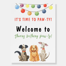 Watercolor Dog Kids Birthday