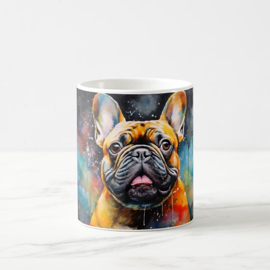 Watercolor Dog Mug Wrap モーフィングマグカップ (中央)