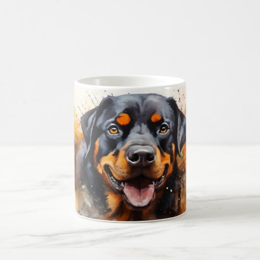 Watercolor Dog Mug Wrap モーフィングマグカップ (中央)
