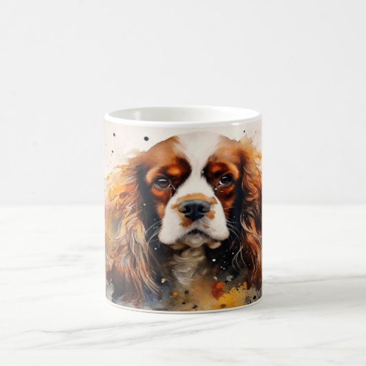 Watercolor Dog Mug Wrap モーフィングマグカップ (中央)
