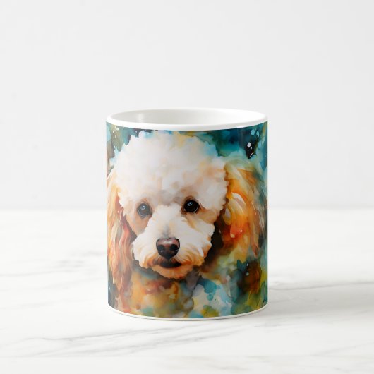 Watercolor Dog Mug Wrap モーフィングマグカップ (中央)