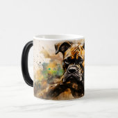 Watercolor Dog Mug Wrap モーフィングマグカップ (正面左)