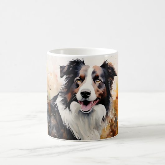 Watercolor Dog Mug Wrap モーフィングマグカップ (中央)