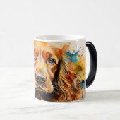 Watercolor Dog Mug Wrap モーフィングマグカップ (正面右)
