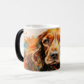 Watercolor Dog Mug Wrap モーフィングマグカップ (正面左)